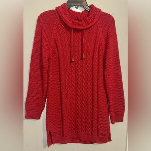 Toda Bella Red Cable Knit Dress